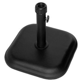 24 lb. Square Patio Umbrella Base Outdoor Umbrella Stand For Use With Patio Table in Black
