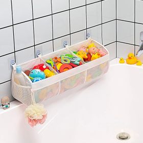 Original 3 Compartment Large Openings Bath Toy Organizer