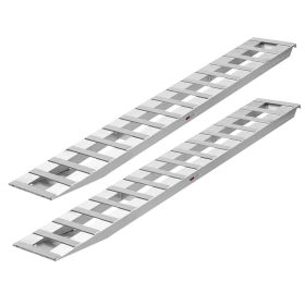 Loading Ramps, 2 Pcs 94 x 15 in, Durable Aluminum and Heavy-Duty Trailer Ramp Set with 16 Anti-Slip Plates, 6000 Lbs Combined Capacity, for Carts