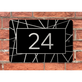 CIFbuy Custom House Address Sign Metal Plaque Gold Silver Numbers (TikTok, temu pick-up service)
