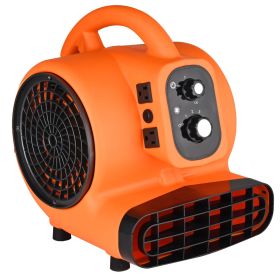 Floor Blower, 1/4 HP, 1000 CFM Air Mover for Drying and Cooling, Portable Carpet Dryer Fan with 4 Blowing Angles and Time Function, for Janitoria