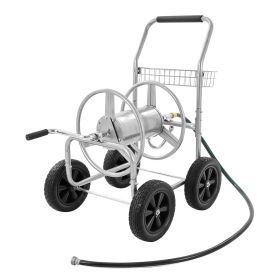 Hose Reel Cart, Hold Up to 250 ft of 5/8'' Hose, Garden Water Hose Carts Mobile Tools with 4 Wheels