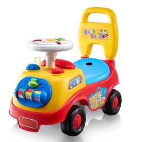 Ride On Push Car for Toddlers, Ages 1-3, Ride Racer, Sit to Stand Toddler Ride On Toy, Classic Kids Ride On Car with Music Steering Wheel
