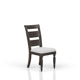 Upholstered Seat Ladderback Side Chair