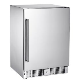 24-Inch Indoor/Outdoor Beverage Refrigerator, 150 QT Freestanding or Undercounter Beverage Fridge