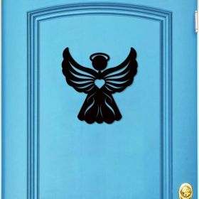 CIFbuy Gothic Angel Iron Wall Art Vintage Sculpture Living Room Bedroom Halloween Gift (TikTok, Temu Pick-up Service) (Option: Defaulttitle)