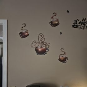 CIFbuy Metal Coffee Cup Wall Decor Retro Kitchen Coffee Bar Decorations (TikTok, Temu Pick-up Service) (Option: Defaulttitle)