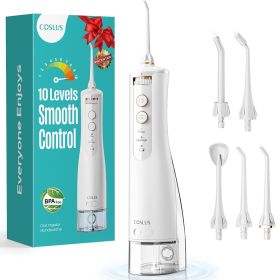 E40 Portable Water Flosser for Teeth: 10 Pressure Settings Professional Water Dental Pick for Orthodontic (Color: White)